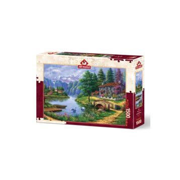 Art 1500 Parça Göl Köy Puzzle