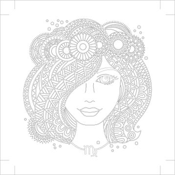 Art 40x40 cm Mandala Kız Tuval