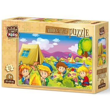 Art 5872 Kids Meraklı Kampçılar 25 Parça Ahşap Puzzle
