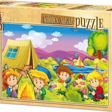 Art 5872 Kids Meraklı Kampçılar 25 Parça Ahşap Puzzle