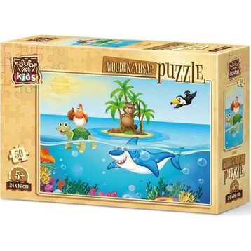 Art 5889 Kids Tatilci Tavuk 50 Parça Ahşap Puzzle