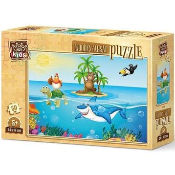 Art 5889 Kids Tatilci Tavuk 50 Parça Ahşap Puzzle