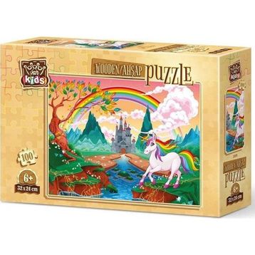 Art 5899 Kids Gökkuşağı Pony 100 Parça Ahşap Puzzle
