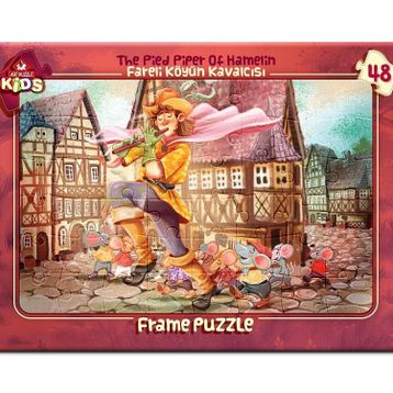 Art Çocuk Puzzle 48 Parça Fareli Köyün Kavalcısı