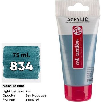 Art Creation 5798530 75 ml Metallic Blue No:834 Akrilik Boya
