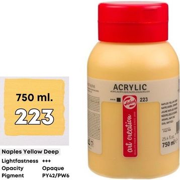 Art Creation 5798558 750 ml Naples Yellow Deep No:223 Akrilik Boya