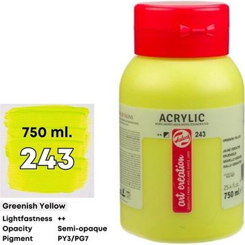 Art Creation 5798560 750 ml Greenish Yellow No:243 Akrilik Boya