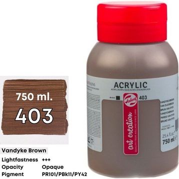 Art Creation 5798563 750 ml Vandyke Brown No:403 Akrilik Boya