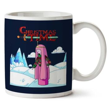 Art Hediye 01 Adventure Christmas Time Princess Bubblegum Ice World Cartoon Network Iki Tarafı Baskılı Kupa Bardak