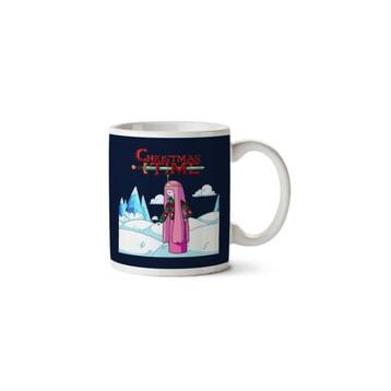 Art Hediye 01 Adventure Christmas Time Princess Bubblegum Ice World Cartoon Network Iki Tarafı Baskılı Kupa Bardak
