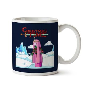 Art Hediye 01 Adventure Christmas Time Princess Bubblegum Ice World Cartoon Network Iki Tarafı Baskılı Kupa Bardak