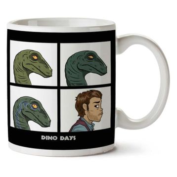 Art Hediye 01 Dino Days Jurassic Park Gorillaz Iki Tarafı Baskılı Kupa Bardak