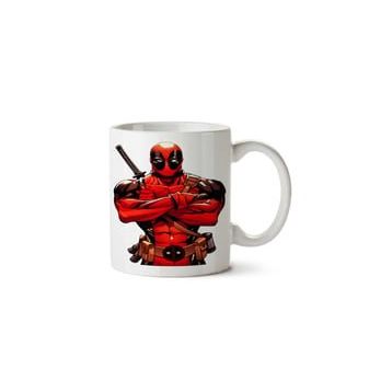Art Hediye 01 Dj Deadpool Iki Tarafı Baskılı Kupa Bardak
