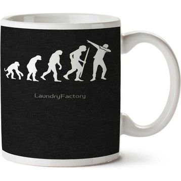 Art Hediye 01 Evolution Dab Dabbing Iki Tarafı Baskılı Kupa Bardak