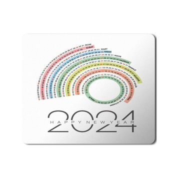 Art Hediye 2024 Happy New Year Takvim 23x19 cm Mouse Pad