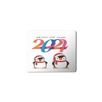 Art Hediye 2024 Happy New Years Penguenler 23x19 cm Mouse Pad