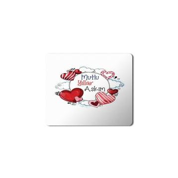 Art Hediye 2024 Mutlu Yıllar Aşkım Kalpler Kalp Kırmızı 23x19 cm Mouse Pad