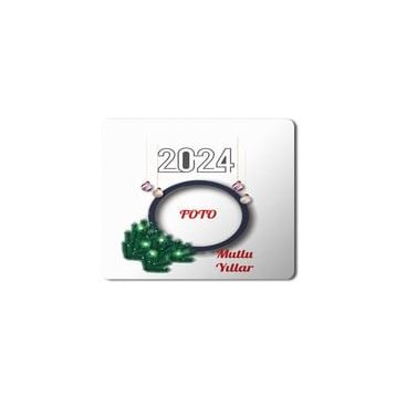Art Hediye 2024 Mutlu Yıllar Fotolu 23x19 cm Mouse Pad
