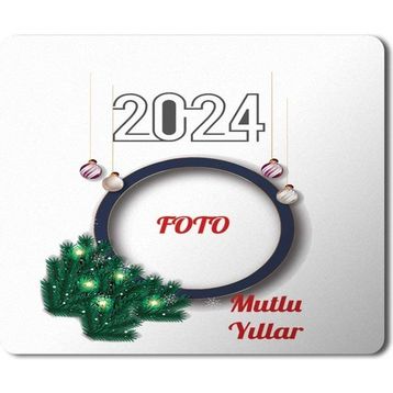 Art Hediye 2024 Mutlu Yıllar Fotolu 23x19 cm Mouse Pad