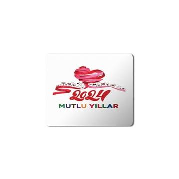Art Hediye 2024 Mutlu Yıllar Renki Yazılı 23x19 cm Mouse Pad