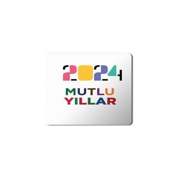 Art Hediye 2024 Mutlu Yıllar Renksel 23x19 cm Mouse Pad