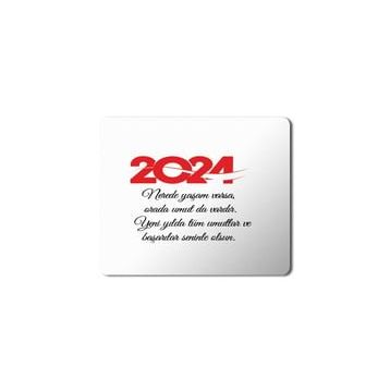Art Hediye 2024 Yeni Yılda Umutlar Seninle Olsun 23x19 cm Mouse Pad