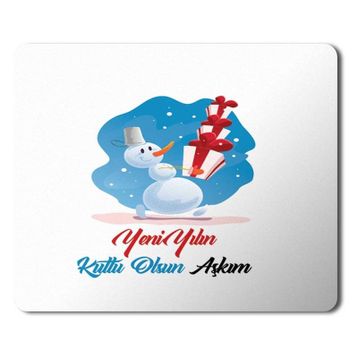 Art Hediye 2024 Yeni Yılın Kutlu Olsun Aşkım 23x19 cm Mouse Pad