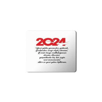 Art Hediye 2024 Yeni Yılını Kutlarım 23x19 cm Mouse Pad