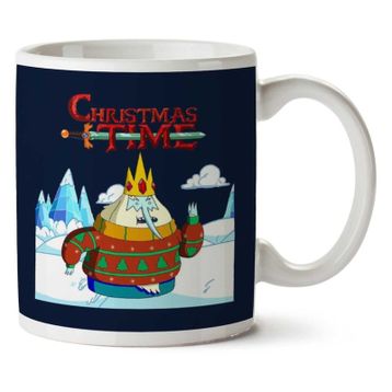 Art Hediye Adventure Christmas Time Ice King Ice World Cartoon Network Iki Tarafı Baskılı Kupa Bardak
