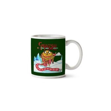 Art Hediye Adventure Christmas Time Jake Scarf Ice World Cartoon Network Iki Tarafı Baskılı Kupa Bardak