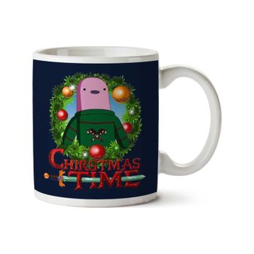 Art Hediye Adventure Christmas Time Wreath Shelby Cartoon Network Iki Tarafı Baskılı Kupa Bardak
