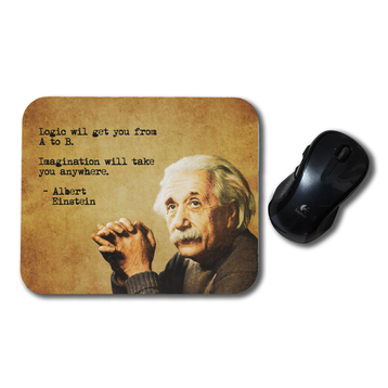 Art Hediye Albert Einstein Baskılı 23x19 cm Mouse Pad