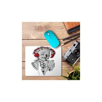 Art Hediye Albert Einstein Music Baskılı 23x19 cm Mouse Pad