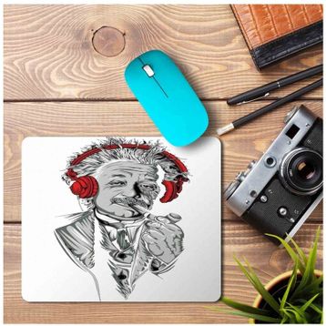 Art Hediye Albert Einstein Music Baskılı 23x19 cm Mouse Pad