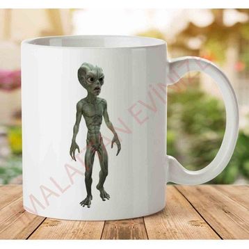 Art Hediye Alien İki Tarafı Baskılı Kupa Bardak