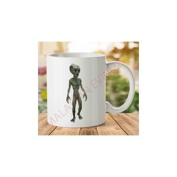 Art Hediye Alien İki Tarafı Baskılı Kupa Bardak
