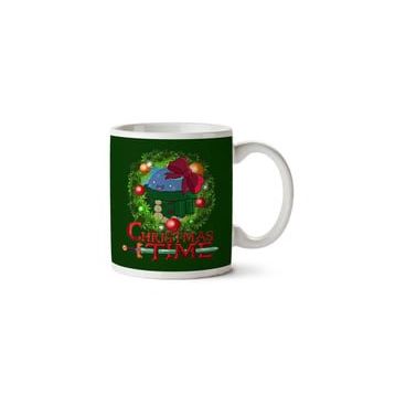 Art Hediye Art HediyeAdventure Christmas Time Wreath Bow Cartoon Network Iki Tarafı Baskılı Kupa Bardak