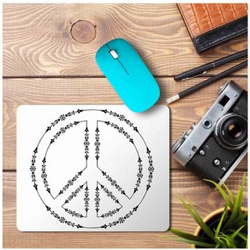 Art Hediye Barış Peace Baskılı 23x19 cm Mouse Pad