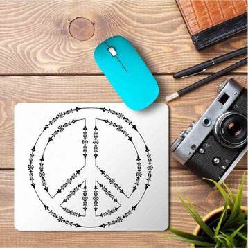 Art Hediye Barış Peace Baskılı 23x19 cm Mouse Pad