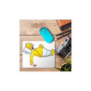 Art Hediye Barth Simpson Tembel Baskılı 23x19 cm Mouse Pad