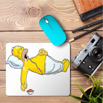 Art Hediye Barth Simpson Tembel Baskılı 23x19 cm Mouse Pad