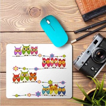 Art Hediye Baykuşlar Baskılı 23x19 cm Mouse Pad