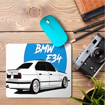 Art Hediye Bmw E34 Baskılı 23x19 cm Mouse Pad