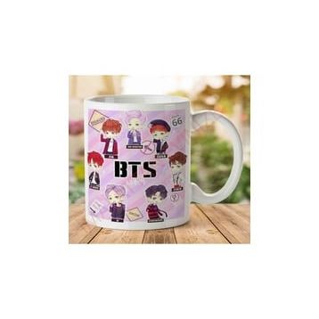 Art Hediye Bts Chibi K-Pop İki Tarafı Baskılı Kupa Bardak