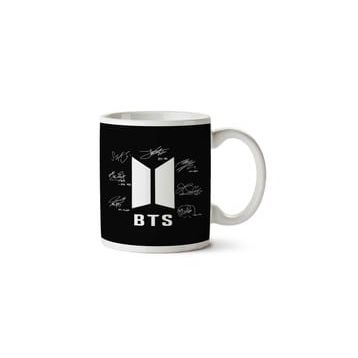 Art Hediye Bts Imzalar Bangtan Boys Signature Autograph Iki Tarafı Baskılı Kupa Bardak