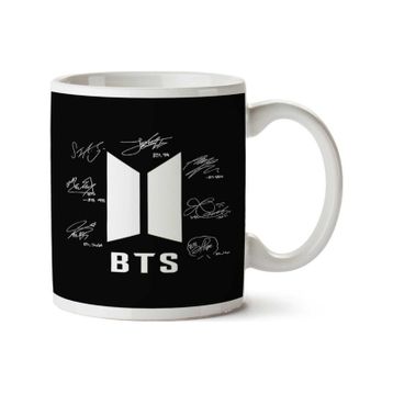 Art Hediye Bts Imzalar Bangtan Boys Signature Autograph Iki Tarafı Baskılı Kupa Bardak