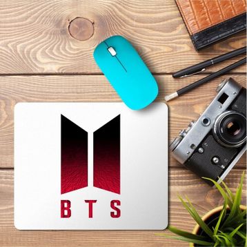 Art Hediye Bts Red Black Baskılı 23x19 cm Mouse Pad