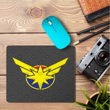 Art Hediye Captain Marvel Logo 2 Baskılı 23x19 cm Mouse Pad