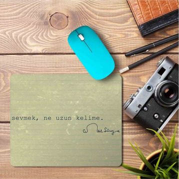 Art Hediye Cemal Süreya Sevmek Baskılı 23x19 cm Mouse Pad