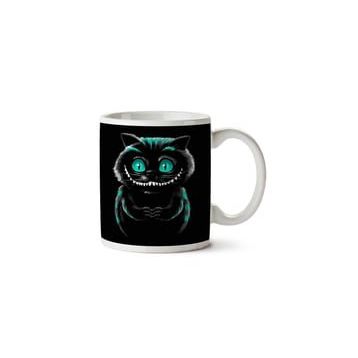 Art Hediye Cheshire Kedisi Alice In Wonderland Iki Tarafı Baskılı Kupa Bardak